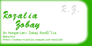 rozalia zobay business card